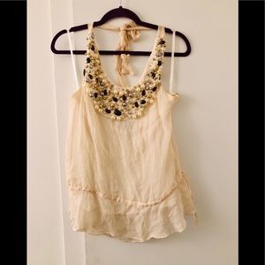 Beaded Halter Neck Blouse